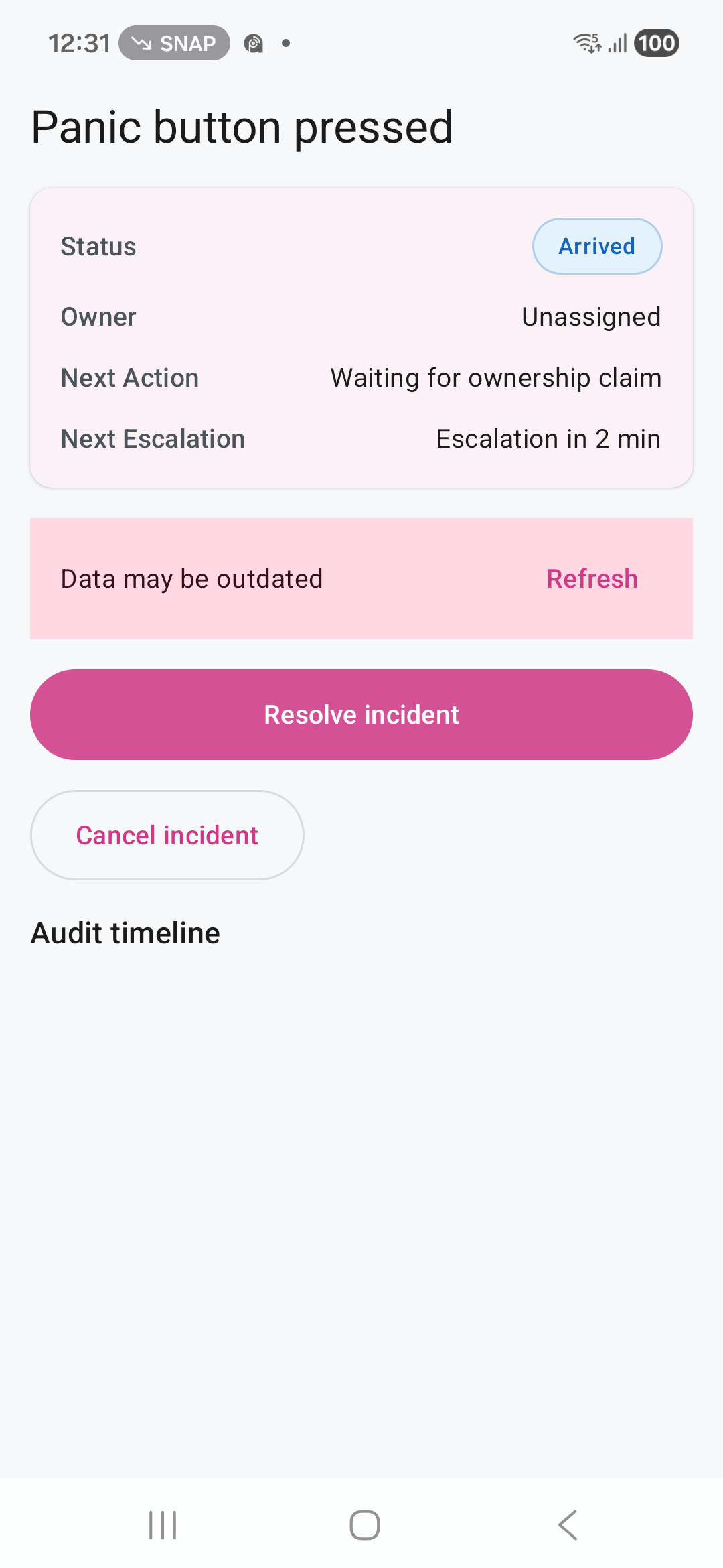 Ruxum release family incident screen